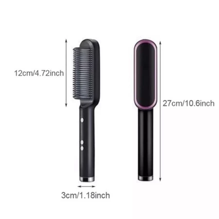 Cepillo alisador doble voltaje 5 en 1: alisa, hidrata, moldea, delinea y anti-frizz.